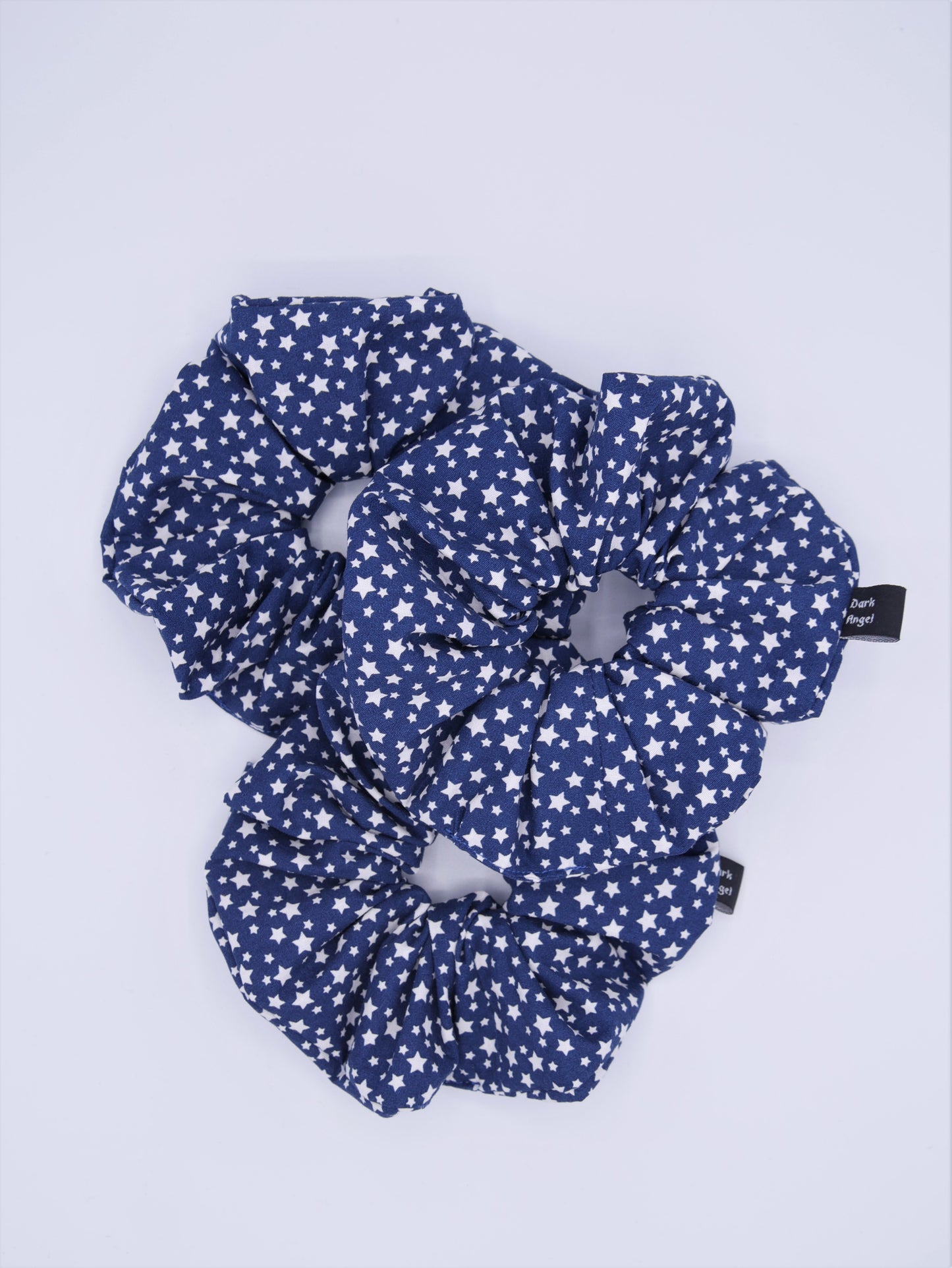 XL Scrunchie in Dunkelblau mit Sternen