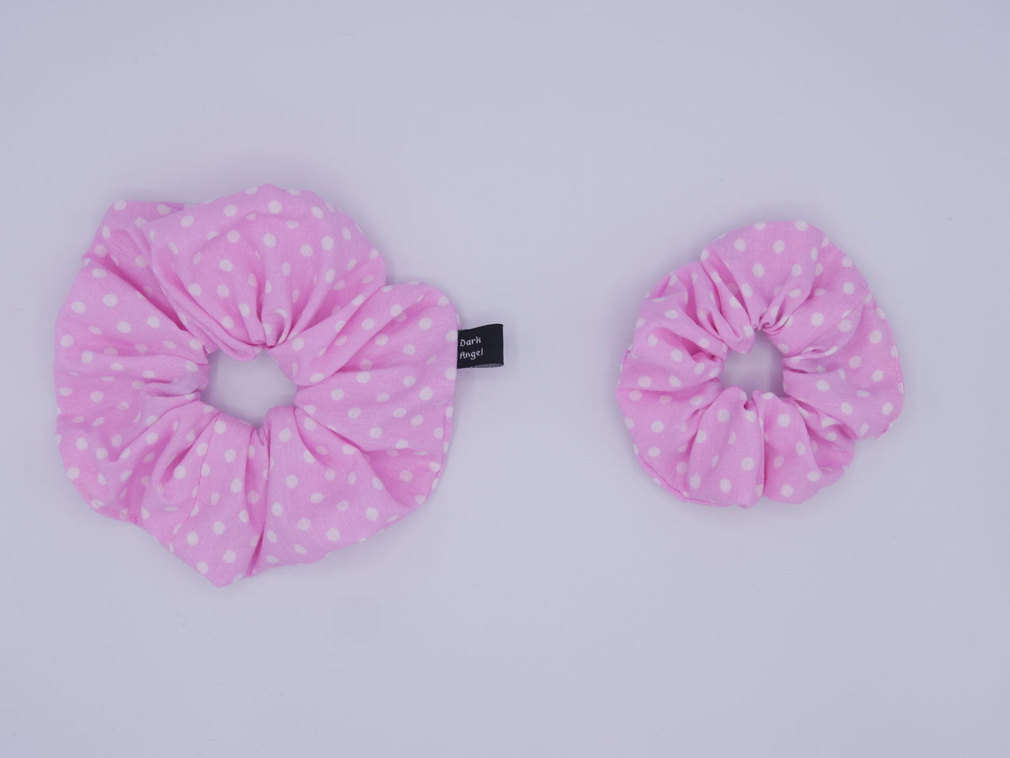 Mini Scrunchie Pink Mit Punkten