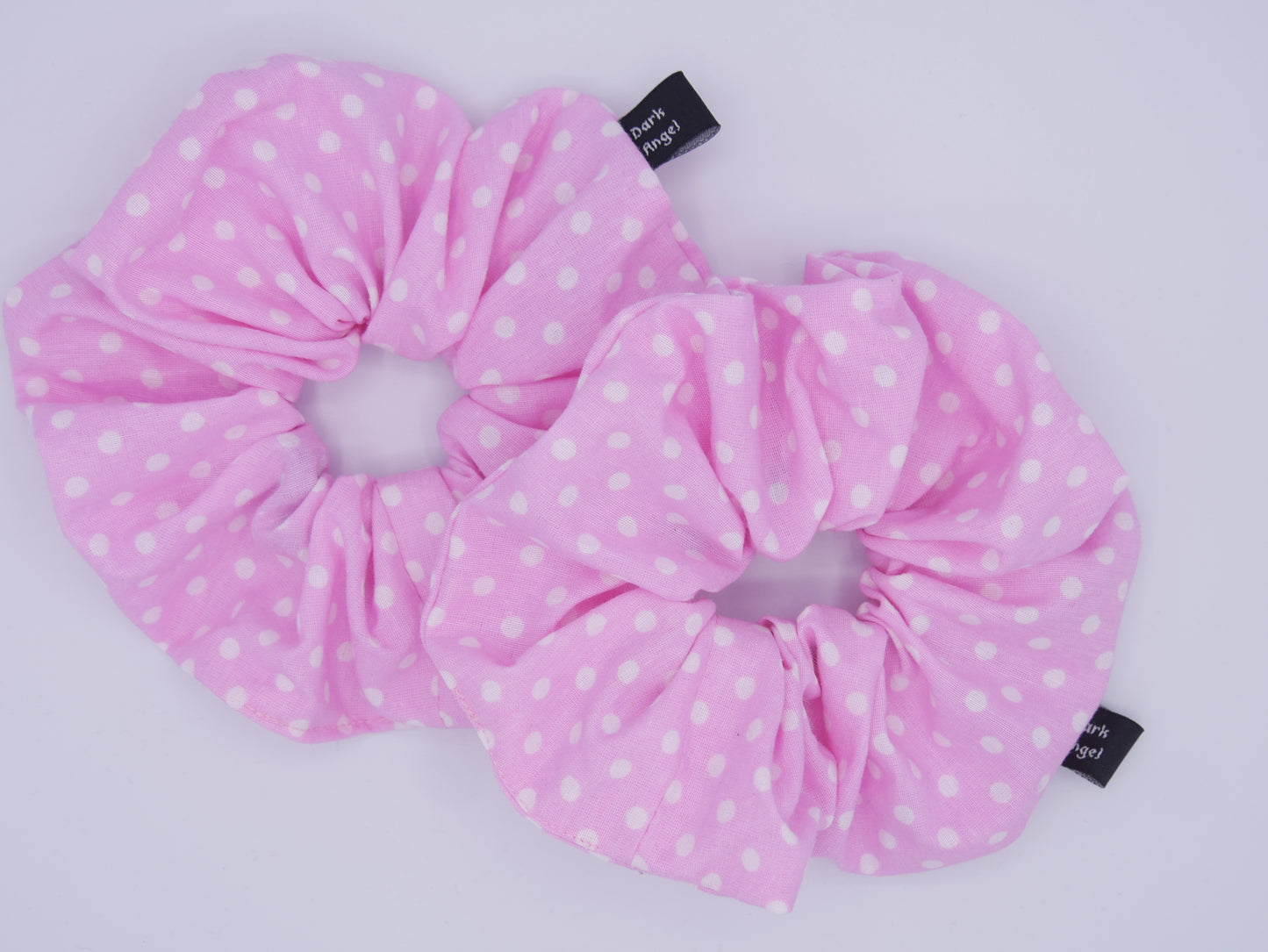XL Scrunchie Pink Mit Punkten