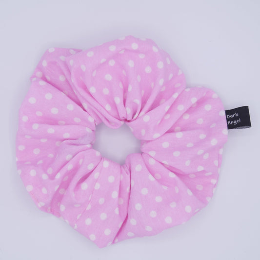 XL Scrunchie Pink Mit Punkten