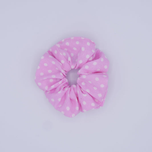 Mini Scrunchie Pink Mit Punkten